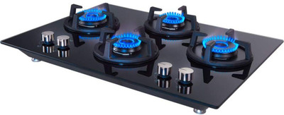 Whirlpool ELITE HYBRID HD 704 BRASS Glass Automatic Hob(4 Burners)