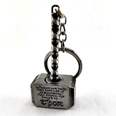 Alsace Coeur HIGH QUALITY METALIC THOR HAMMER(GREY COLOR) Key Chain