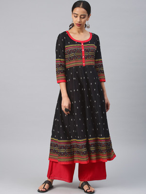Vishudh Women Printed A-line Kurta(Multicolor)