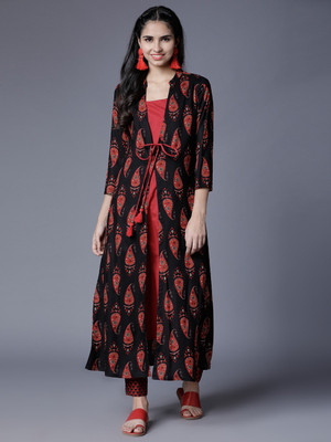 Vishudh Women Printed A-line Kurta(Multicolor)