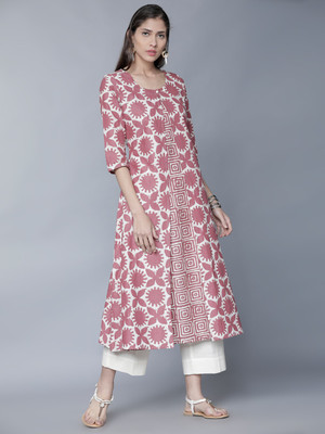 Vishudh Women Printed A-line Kurta(Multicolor)