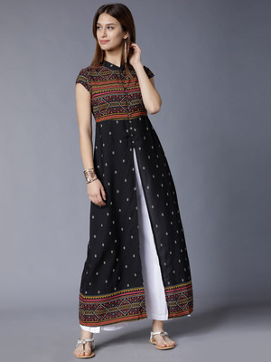Vishudh Women Printed A-line Kurta(Multicolor)