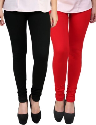 PI World Ethnic Wear Legging(Red, Black, Solid)