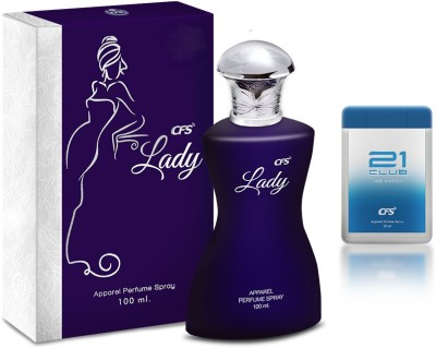 CFS Lady Blue 100ml perfume with 21 Ice Water pocket perfume 20ml Perfume  -  120 ml(For Men & Women)