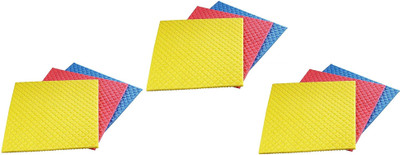KitchenFest Pack of 9 Cellulose Multipurpose Cleaning Wipes/Scrub Sponge Wipe(Regular, Pack of 9)