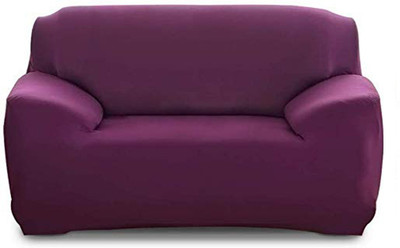 HOUSE OF QUIRK Polyester Plain 3 Seater Sofa Cover(Maroon Pack of 1)