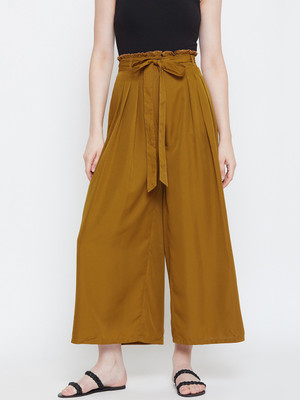La Zoire Regular Fit Women Yellow Trousers