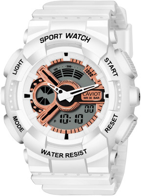 Caviot CMADG3802 Multi Function Chronograph White Sports Analog-Digital Watch  - For Men