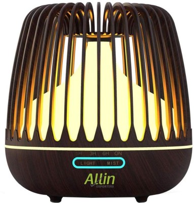 Allin Exporters DT-506H Aromatherapy Diffuser Essential Oil 4 in 1 to Purify, Ionize, Humidify & Spread Aroma Ultrasonic Humidifier Cool Mist with 7 Color Changing LED Lights Diffuser(500 ml)