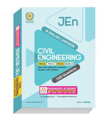 RSMSSB Civil Engineering Objective Topic wise MCQ for WRD-JEn , PWD-JEn, PHED-JEn (English Language )(English, Engineers Academy, Engineers Academy)