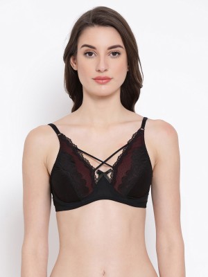 Clovia Women Plunge Non Padded Bra(Black)