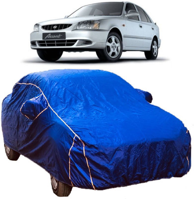 MoTRoX Car Cover For Hyundai Accent Viva (With Mirror Pockets)(Blue)
