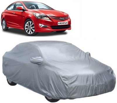 Elegance Car Cover For Hyundai Fluidic Verna 4S (With Mirror Pockets)(Silver)