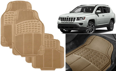 Auto Kite Rubber, PVC Standard Mat For  Jeep Compass(Beige)