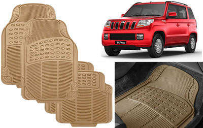 Auto Kite Rubber, PVC Standard Mat For  Mahindra TUV-300(Beige)