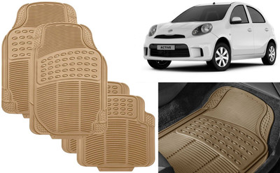 Auto Kite Rubber, PVC Standard Mat For  Nissan Micra Active(Beige)