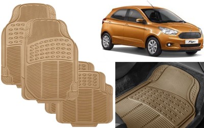 Auto Kite Rubber, PVC Standard Mat For  Ford Figo(Beige)