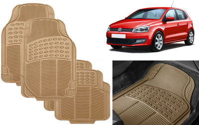 Auto Kite Rubber, PVC Standard Mat For  Volkswagen Polo(Beige)