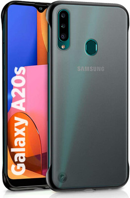 KARWAN Back Cover for Samsung Galaxy A20sBlack Transparent Shock Proof