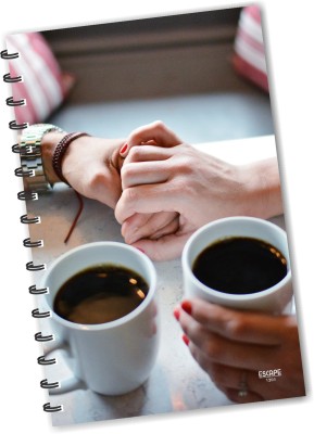 ESCAPER Coffee with Hands Diary (RULED), Love Diary, Designer Diary, Journal, Notebook, Notepad, Friendship Diary A5 Diary Ruling 160 Pages(Multicolor)