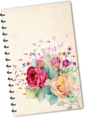 ESCAPER Red Roses Yellow Roses (RULED) Designer Diary, Journal, Notebook, Notepad A5 Diary Ruling 160 Pages(Multicolor)