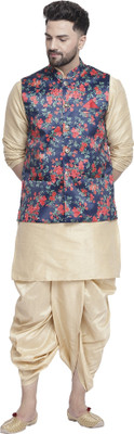 BEN COOPER Men Kurta Dhoti Ethnic Jacket Set