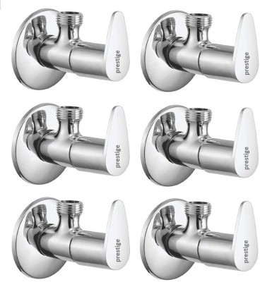 Prestige Angel Cock (Set of-6) Valve Jazz Chrome Plated Angle Cock Faucet  (Wall Mount Installation Type)