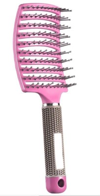 Frackson Imported Long Curved Hair Comb Scalp Massage Hair brush Bristle Nylon Women Men Wet Curly Detangle Hair Brush for Salon Hairdressing Styling Tools…
