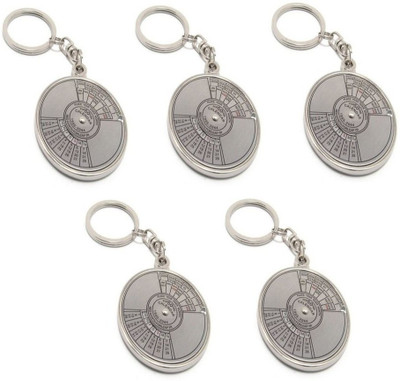 gtrp Pack of 5 Compass Date Perpetual with Calendar up-to 50 Years Key Chain Key Chain