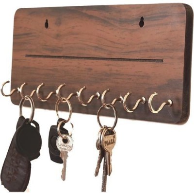 ONLINECRAFTS Decorative wooden wall key holder Wood Key Holder(8 Hooks)