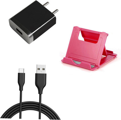 DAKRON Wall Charger Accessory Combo for Motorola One Action(Multicolor)