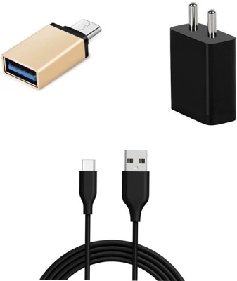 SARVIN Wall Charger Accessory Combo for Samsung Galaxy M10s(Black)