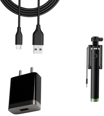 DAKRON Wall Charger Accessory Combo for HTC Wildfire X(Black)