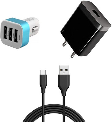 DAKRON Wall Charger Accessory Combo for Vivo V17 Pro(Multicolor)
