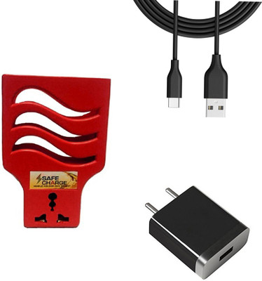 DAKRON Wall Charger Accessory Combo for Motorola One Macro(Multicolor)