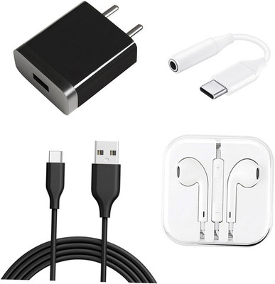 SARVIN Wall Charger Accessory Combo for Motorola One Action(White)