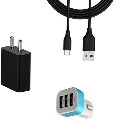 SARVIN Wall Charger Accessory Combo for HTC Wildfire X(Multicolor)