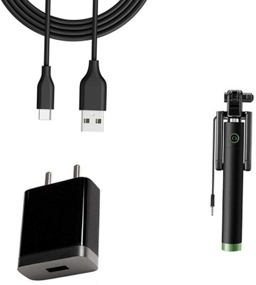 DAKRON Wall Charger Accessory Combo for LG W30 Pro(Black)