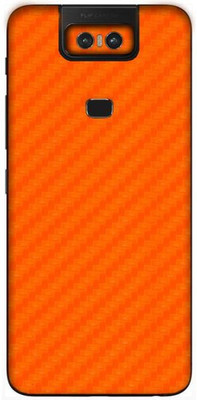 Orgic India Asus 6Z Mobile Skin(Carbon Orange)