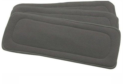 FABLITTLE Pack of 3 Wetfree Reusable Washable Cotton Diaper Nappy Inserts for Baby Cloth Diapers, 5 Layer Bamboo Charcoal Inserts Liners Natures Cloth Diaper Liner - M (03 Pieces