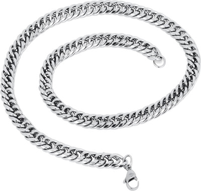 Fashion Frill Trendy And Stylish Silver Chain For Men Stainless Steel Gold-plated Plated Brass Chain