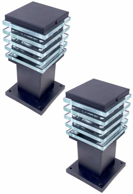 ABD Gate Light Ice Cube Small Black Gate Light Outdoor Lamp(Black)