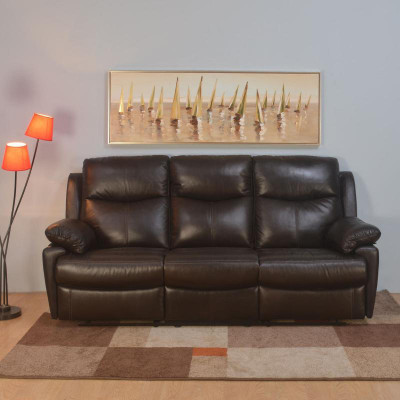 @Home by nilkamal Marieta Leather Manual Recliner(Finish Color - Brown, Knock Down) @Home by nilkamal Marieta Leather Manual Recliner(Finish Color - Brown, Knock Down)