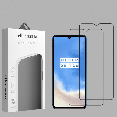 eller santé Edge To Edge Tempered Glass for OnePlus 7T(Pack of 2)