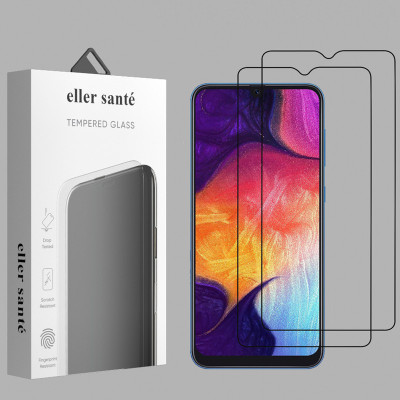 eller santé Edge To Edge Tempered Glass for Samsung Galaxy A50(Pack of 2)