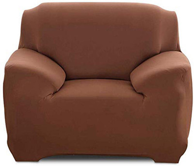 HOUSE OF QUIRK Polyester 3 Seater Sofa Striped Cover(Pack of 1 Brown)