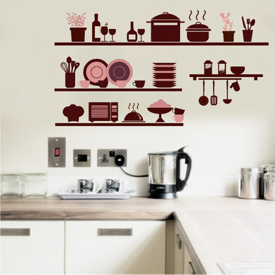 VCREATE DECOR 58 cm Kitchen untensils Removable Sticker(Pack of 1)