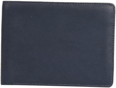 Leatherman Fashion Men Blue Genuine Leather Wallet(10 Card Slots)