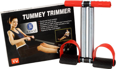 RASCO DOUBLE PURE STEEL SPRING AB EXERCISER TUMMY TRIMMER RED BELT Ab Exerciser(Multicolor)