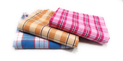 MPS Cotton 350 GSM Bath Gamcha Set(Pack of 3)